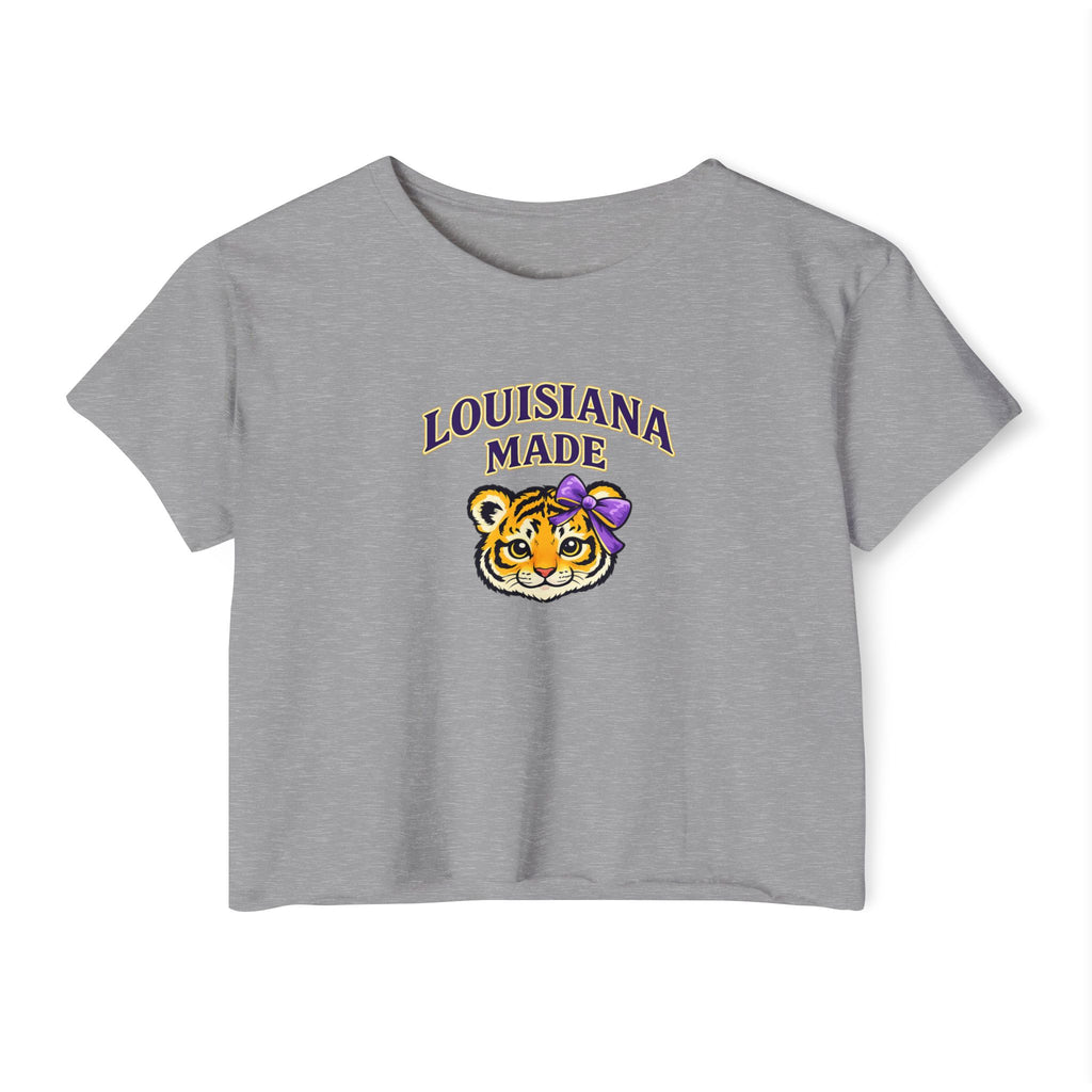 Louisiana Made Tiger Crop Top — Cute State Pride Festival Tee