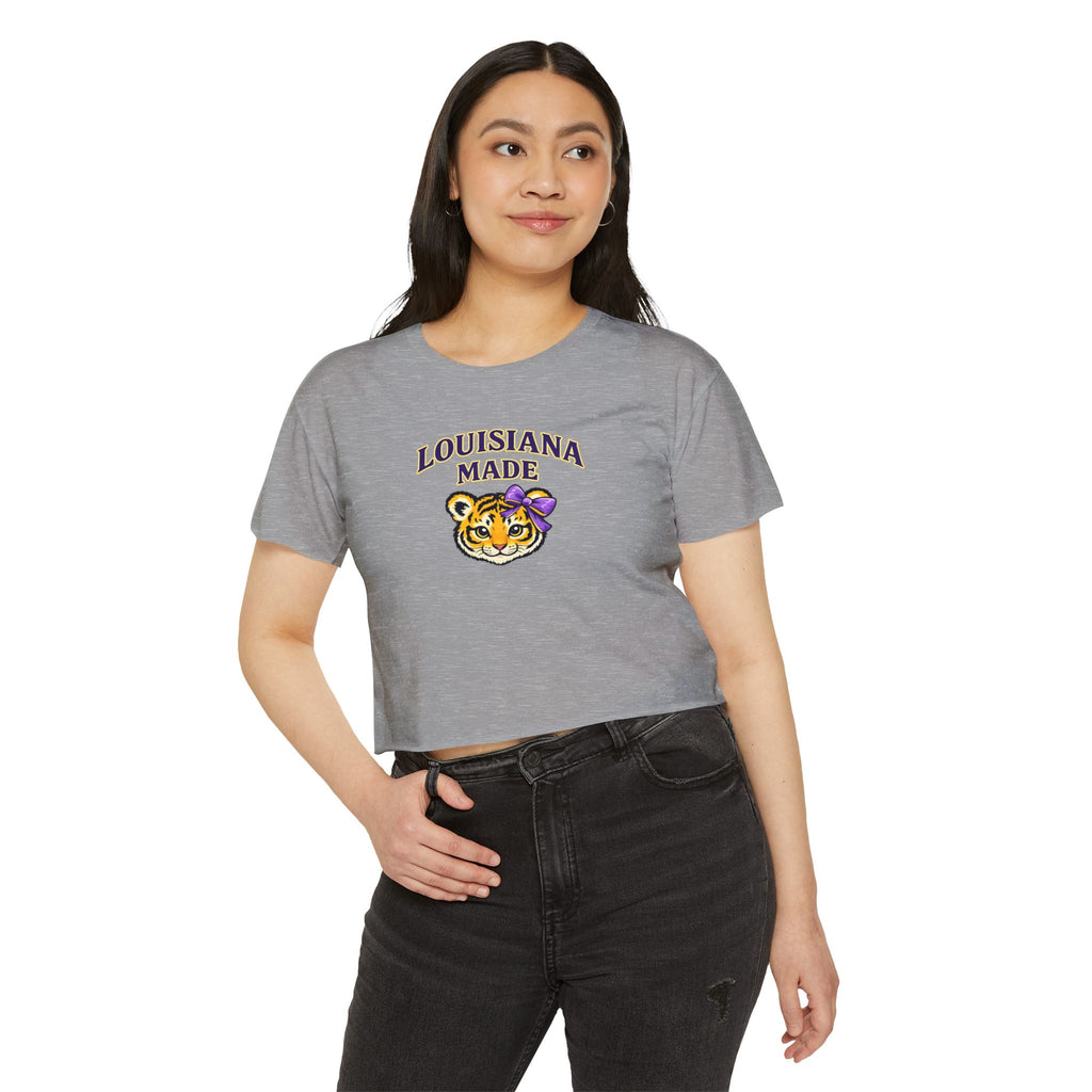 Louisiana Made Tiger Crop Top — Cute State Pride Festival Tee